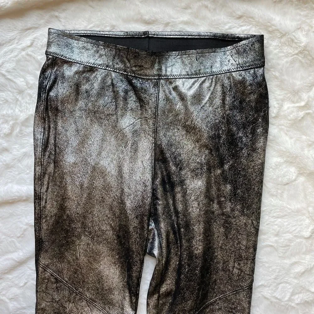 Free People Faux Leather Metallic Pant -‎ Women’s 26